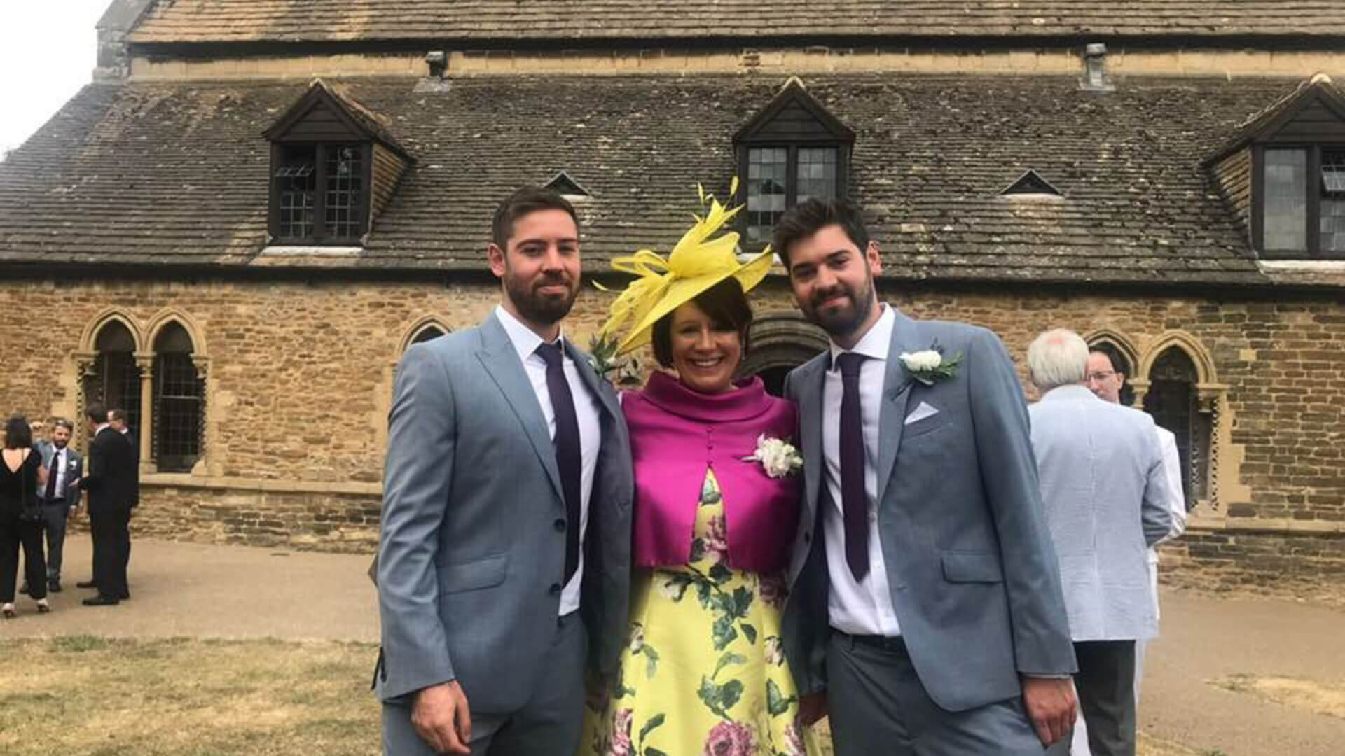 My daughter’s wedding day (with my two sons)