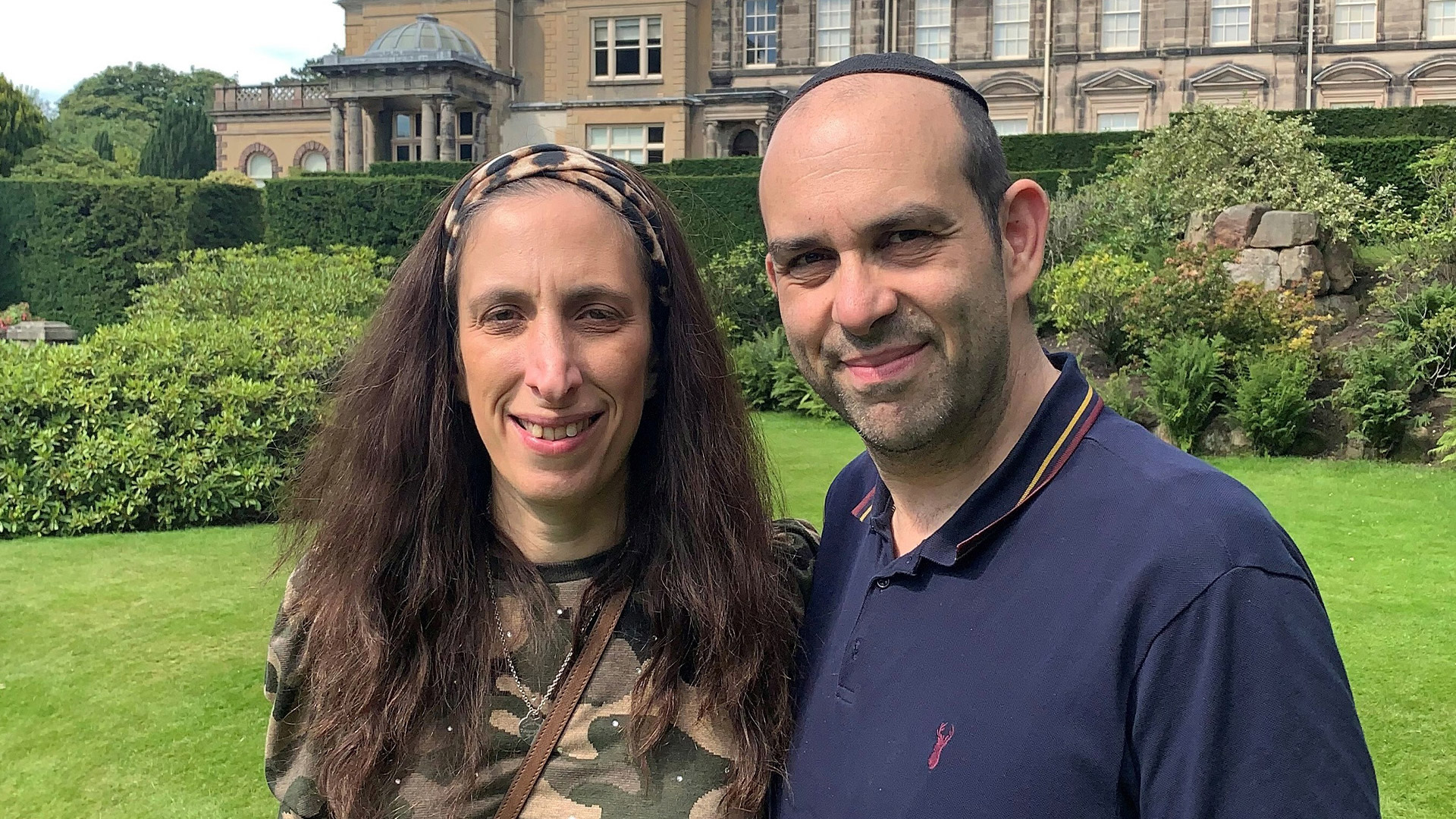 Jeffrey and his wife enjoying a day out at Biddulph Grange.