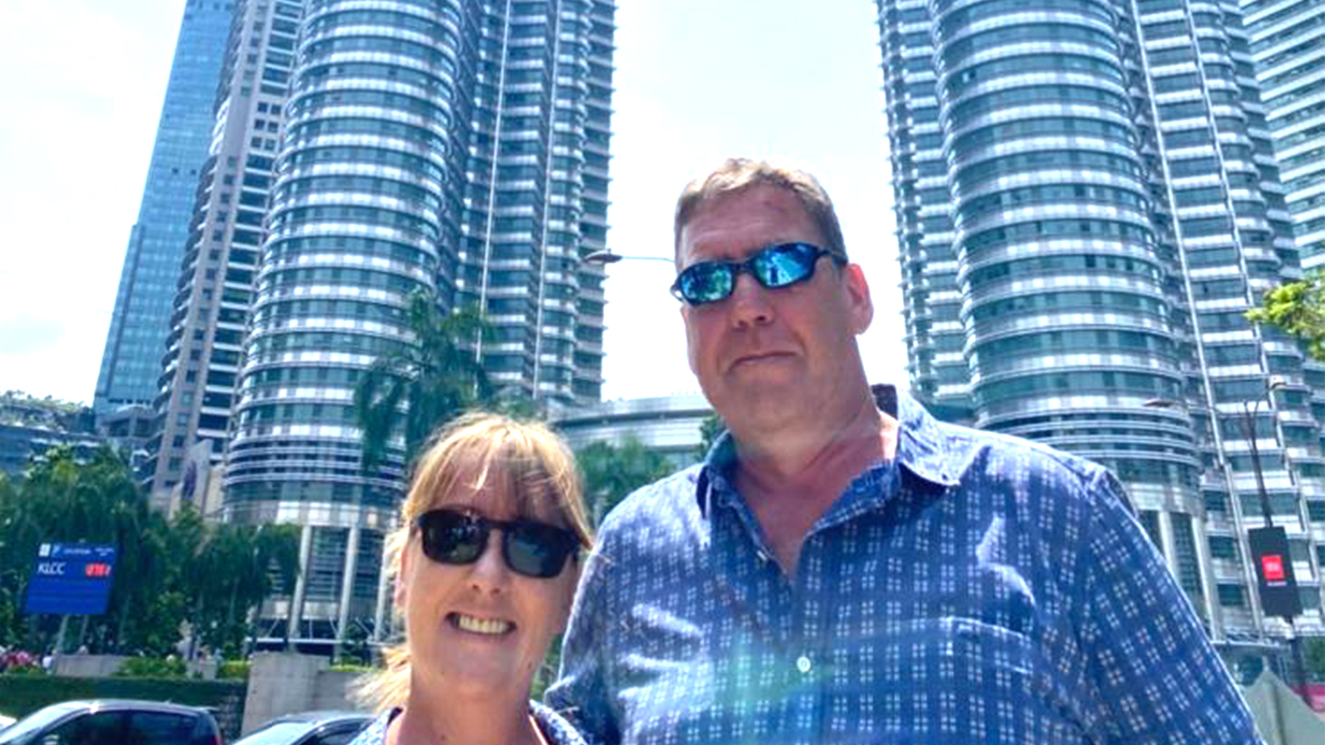 Me and my husband at the Petronas Towers in Kuala Lumpur, Malaysia.